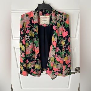 Cartonnier Anthropologie Womens Floral Blazer